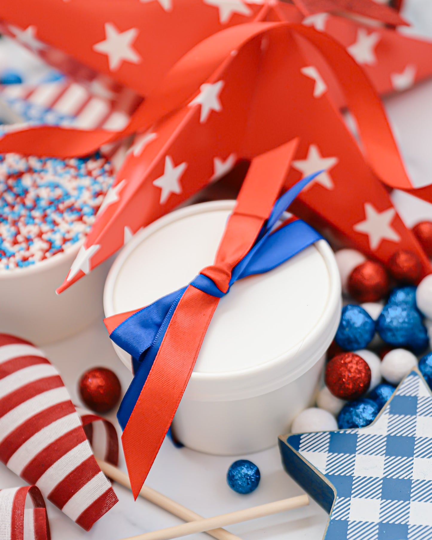 Patriotic Dot Cake Duo