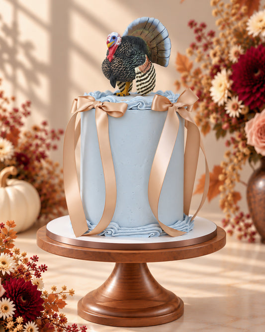 Blue Ribbon Turkey Thanksgiving Cake