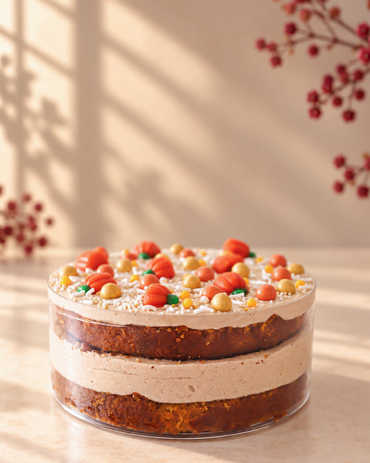 Thanksgiving Cake Nosh in an Acrylic Container
