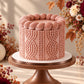 Cozy Cable Knit Thanksgiving Cake