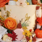Golden Harvest Floral Thanksgiving Cake