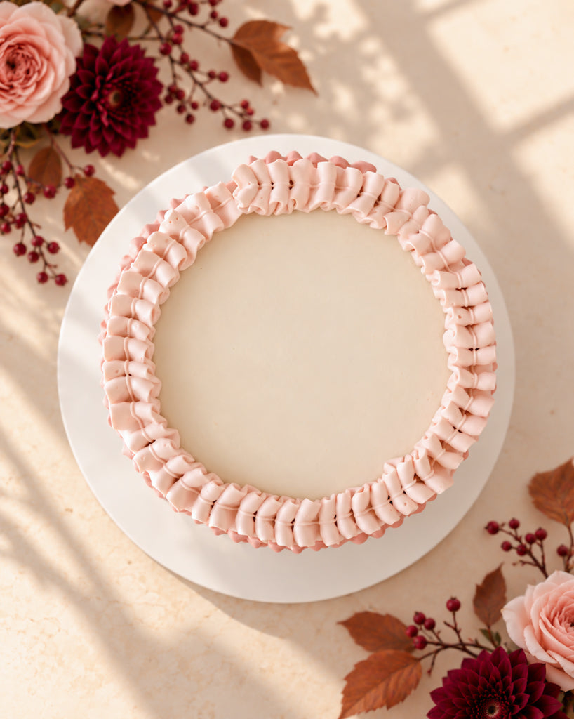 Blush Ruffle Vintage Thanksgiving Cake