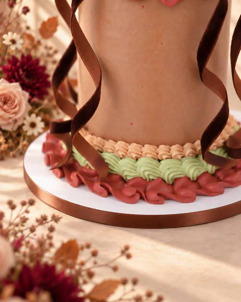 Autumn Bow Thanksgiving Cake