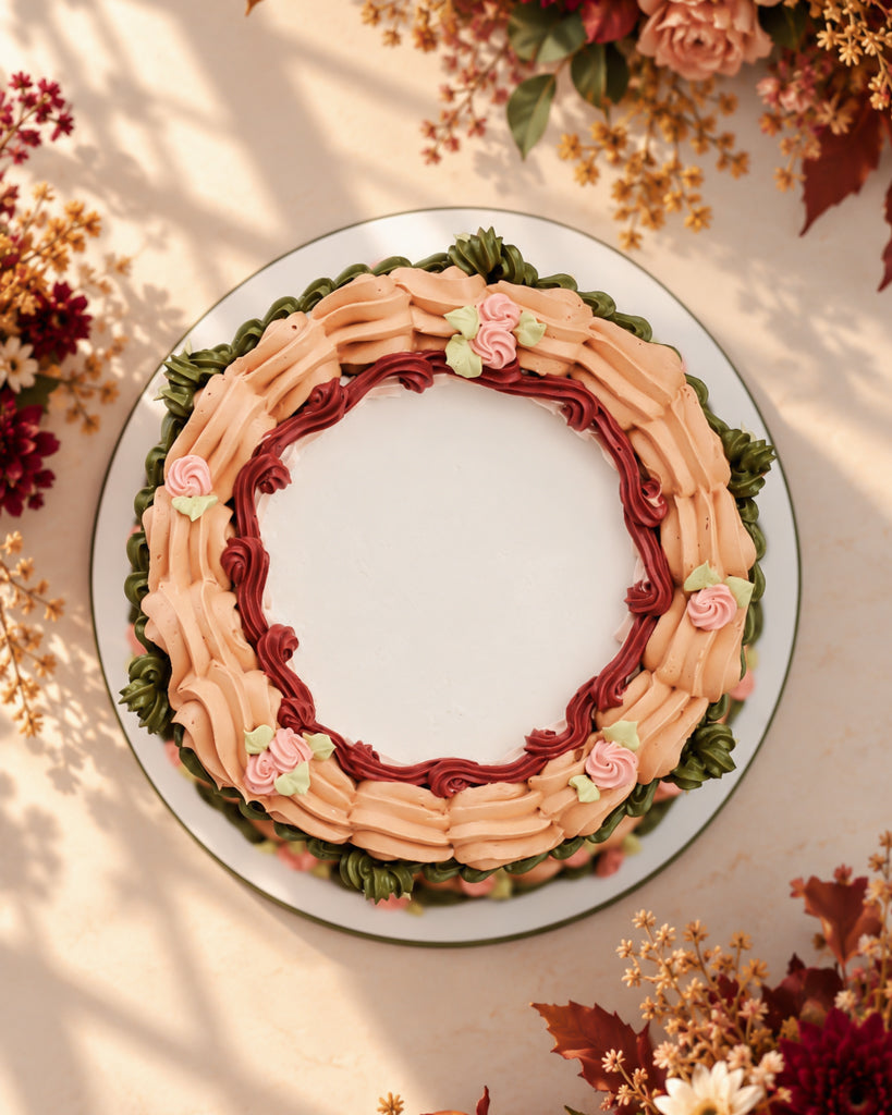 Autumn Rose Vintage Thanksgiving Cake