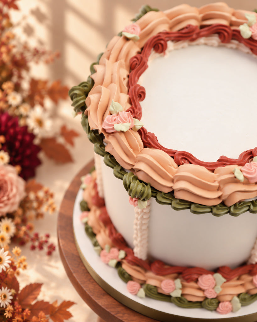 Autumn Rose Vintage Thanksgiving Cake