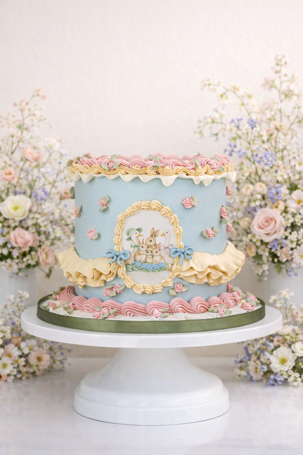 Vintage Storybook Easter Cake