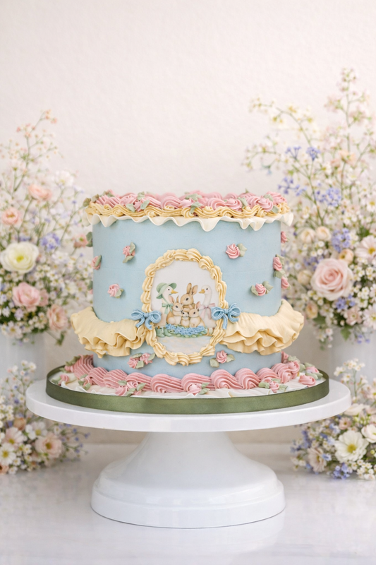 Vintage Storybook Easter Cake