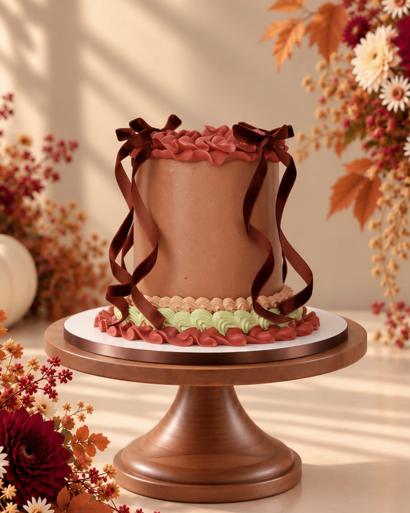 Autumn Bow Thanksgiving Cake