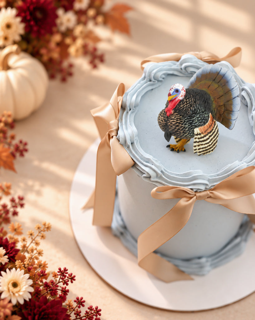 Blue Ribbon Turkey Thanksgiving Cake