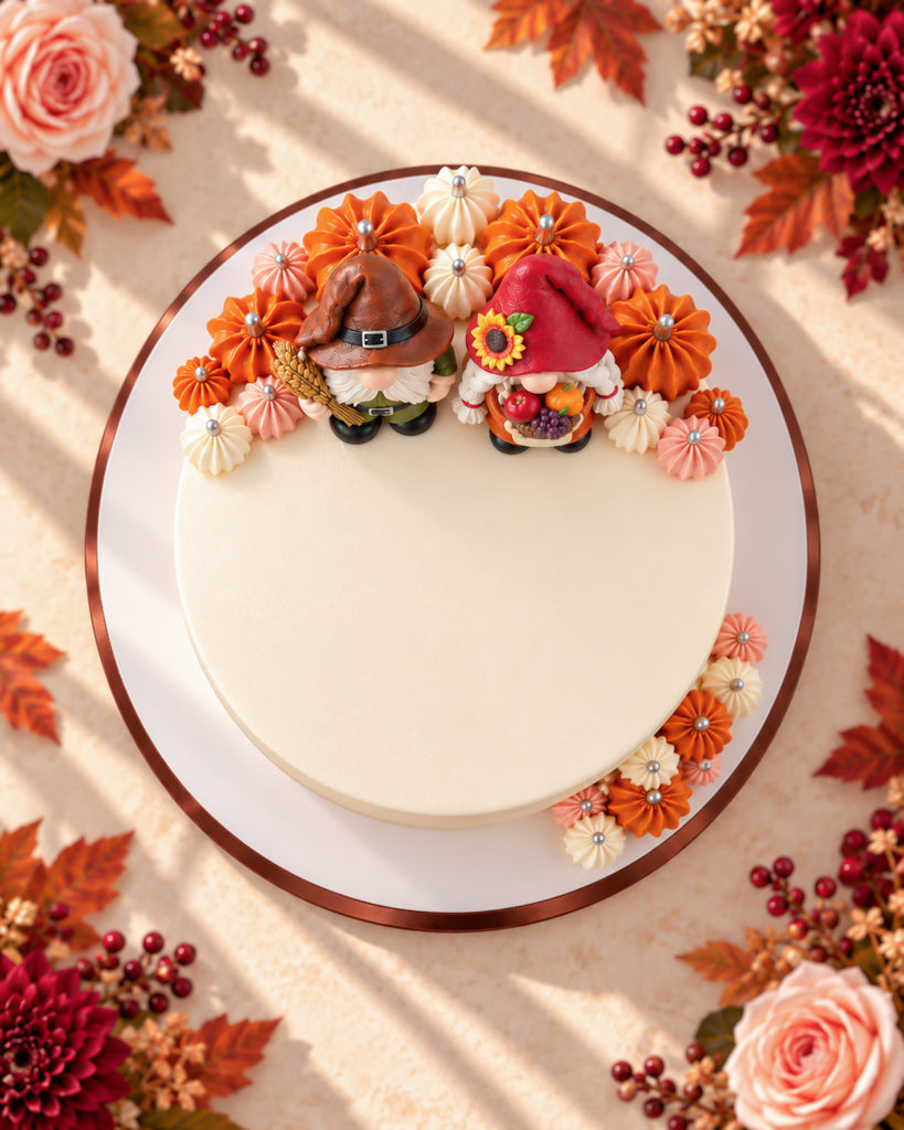 Harvest Gnome Thanksgiving Cake