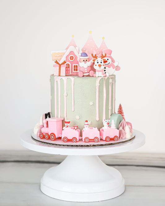 Pink Paradise Holiday Cake