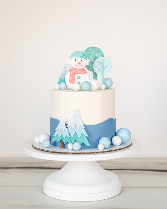 Winter Snowman Cake