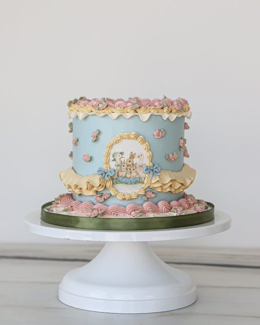 Vintage Storybook Easter Cake