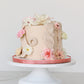 Buttercream floral Mother’s Day cake with blush and ivory sugar flowers