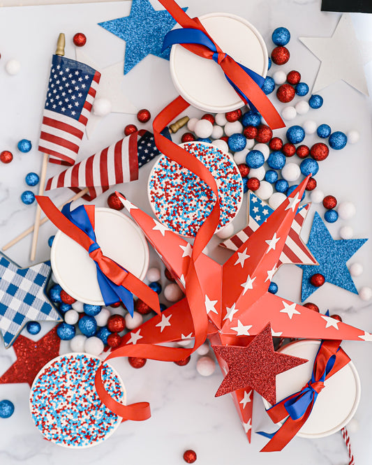 Patriotic Dot Cake Duo
