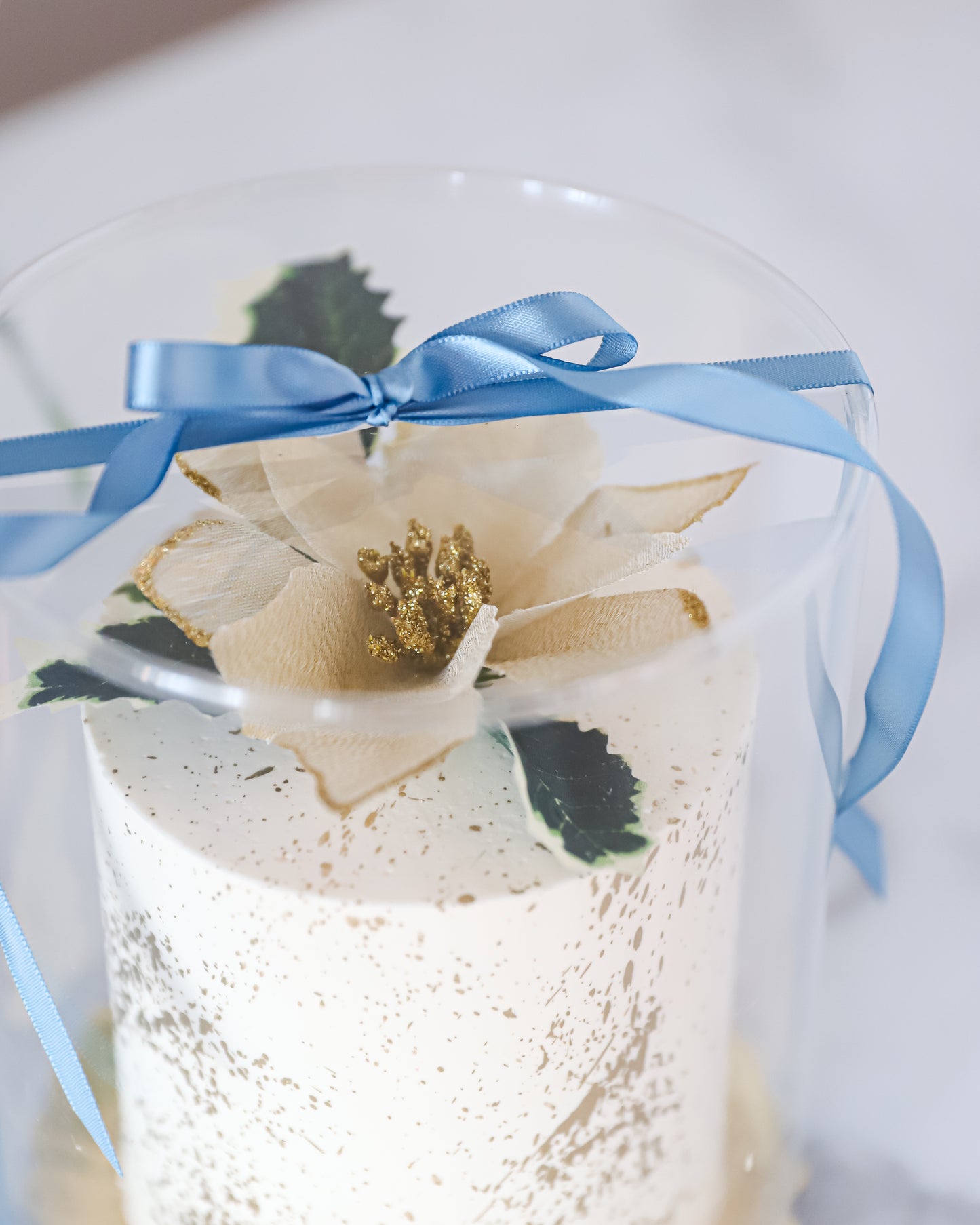 Petite Poinsettia Blossom Cake