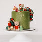 Holiday Bear and Balloon Christmas Cake
