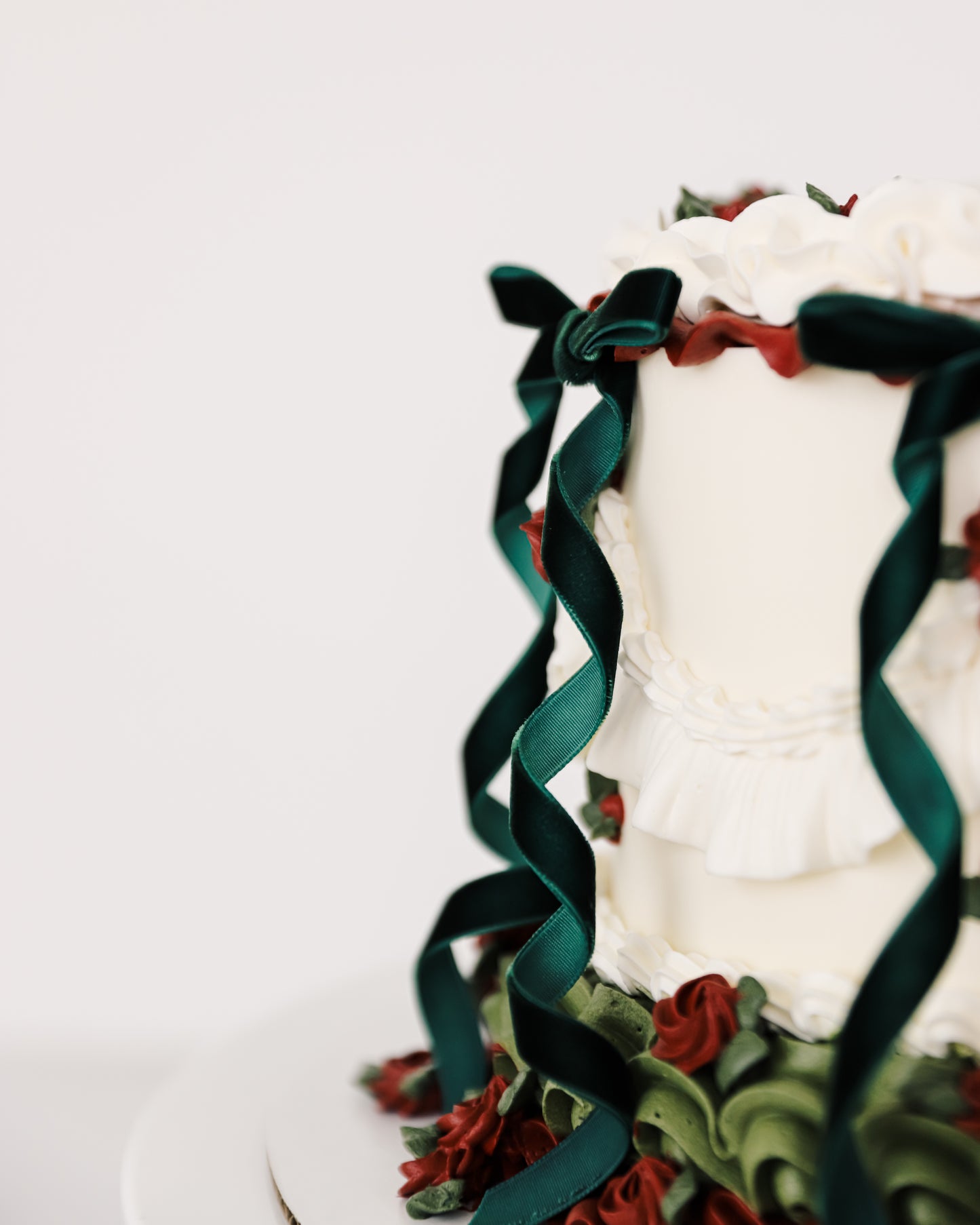 Vintage Holiday Mistletoe Lambeth Cake