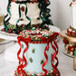 Vintage Pearl Christmas Tree Cake