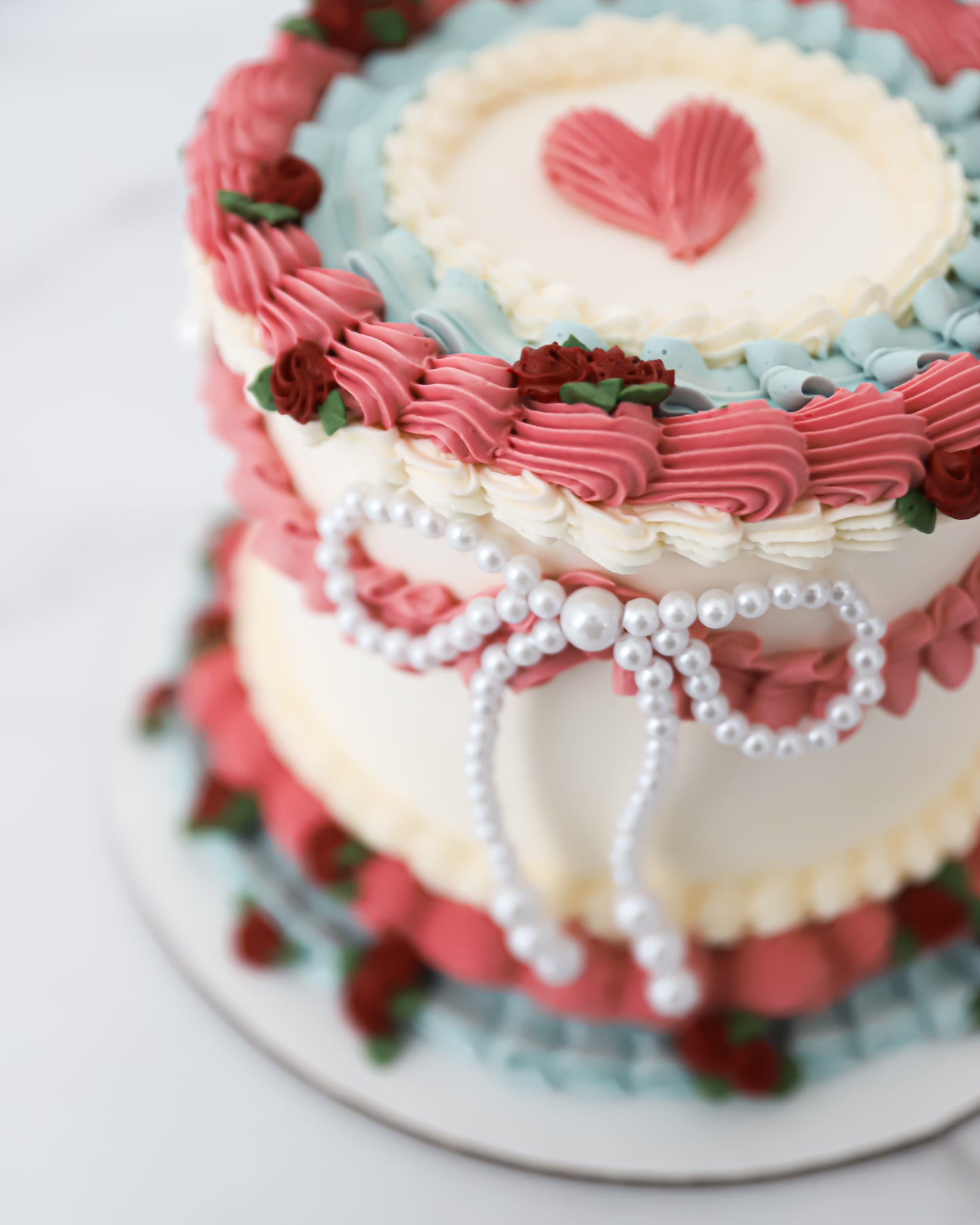 Valentine Pearl Charm Cake