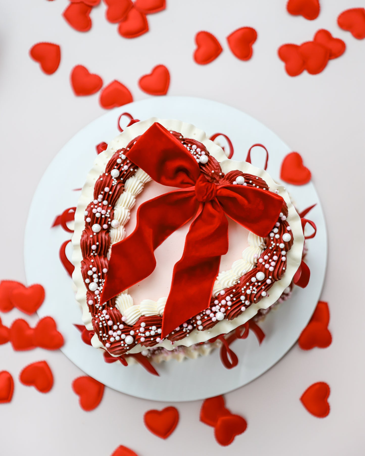 Heart Vintage Valentine Cake