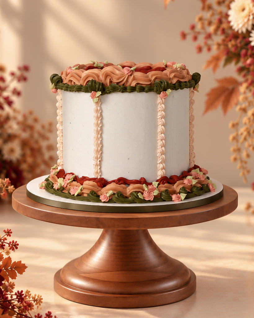Autumn Rose Vintage Thanksgiving Cake