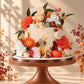Golden Harvest Floral Thanksgiving Cake