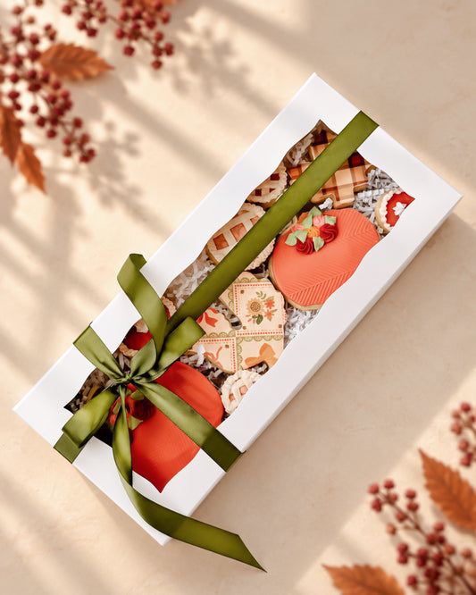 Thanksgiving Decorated Cookie Gift Box