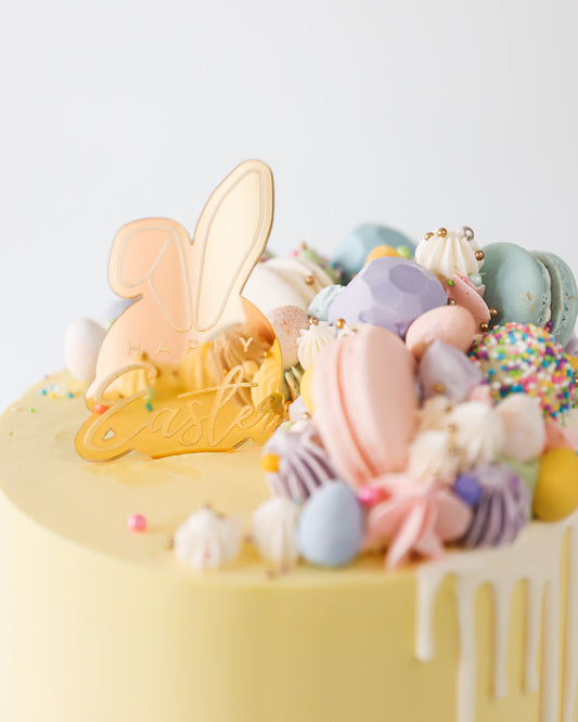 Golden Bunny Pastel Cake