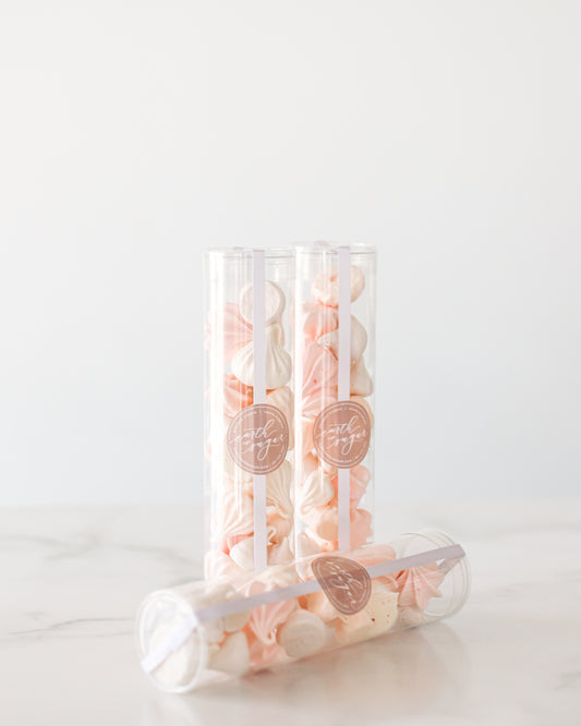 Ivory and Peach Meringue Gift Cylinder